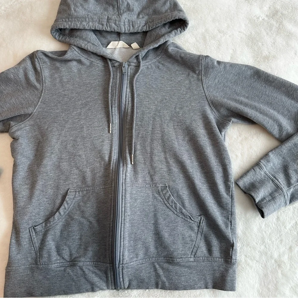Earth Yoga Gray Zip Up Hoodie Women’s Size Small - Picture 2 of 7